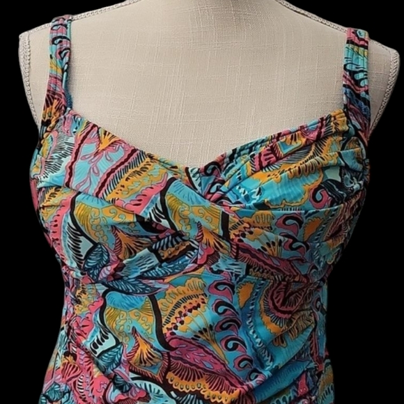 Soft Surroundings Colorful Patterned Tankini Swimsuit - Picture 2 of 6
